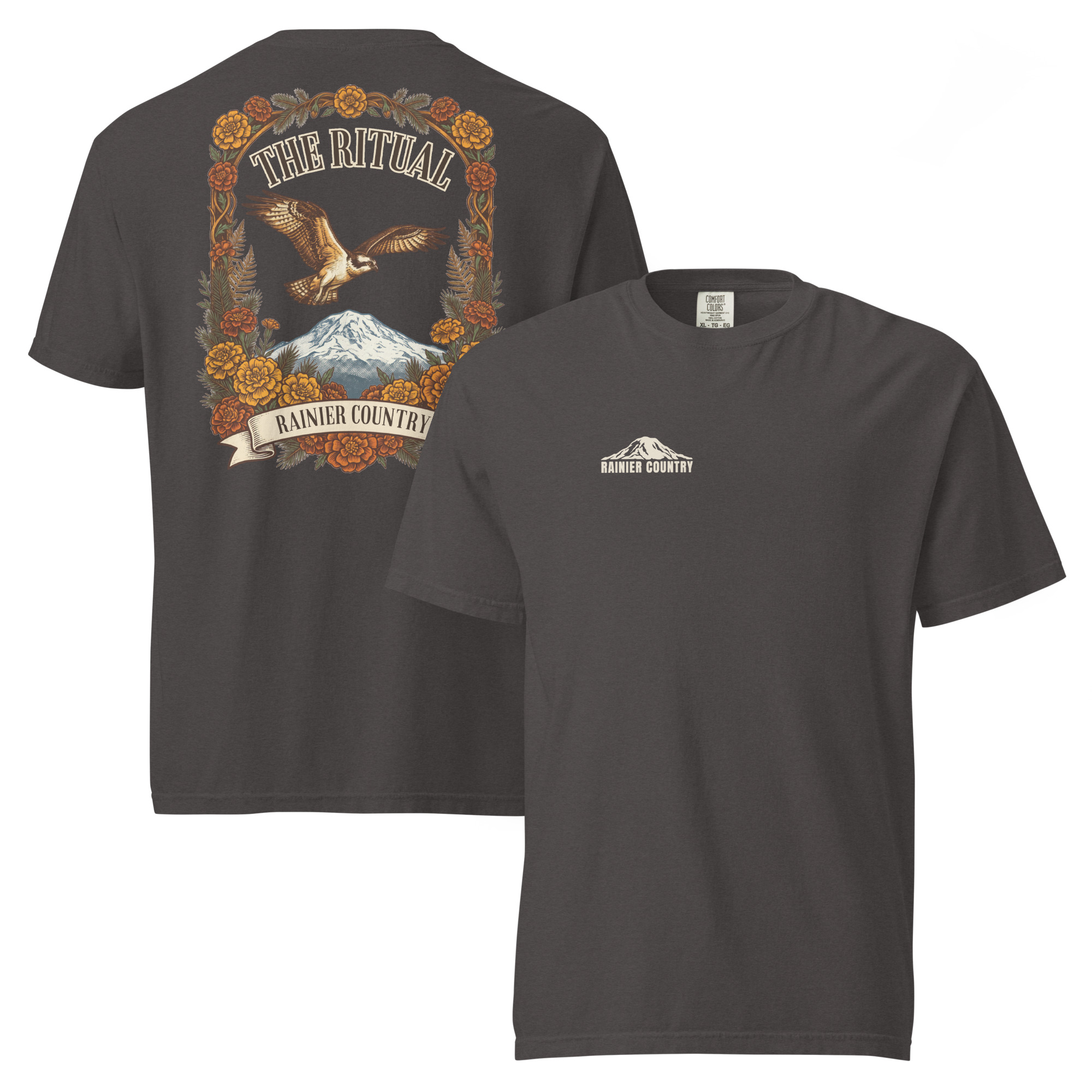 The Ritual tee in Graphite — Rainier Country Heritage Series