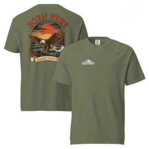 Born Free tee in Moss — Rainier Country Heritage Series