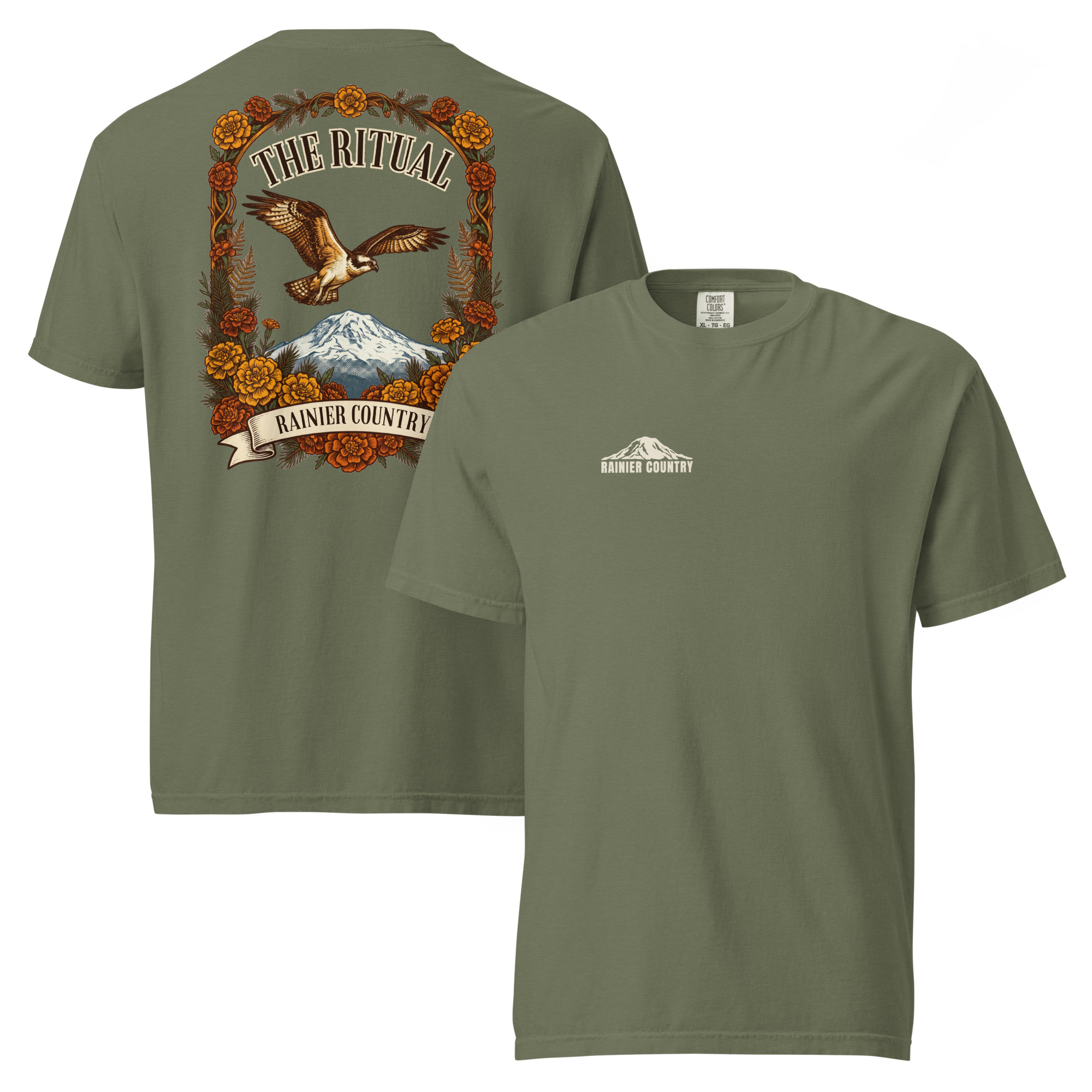 The Ritual tee in Moss — Rainier Country Heritage Series