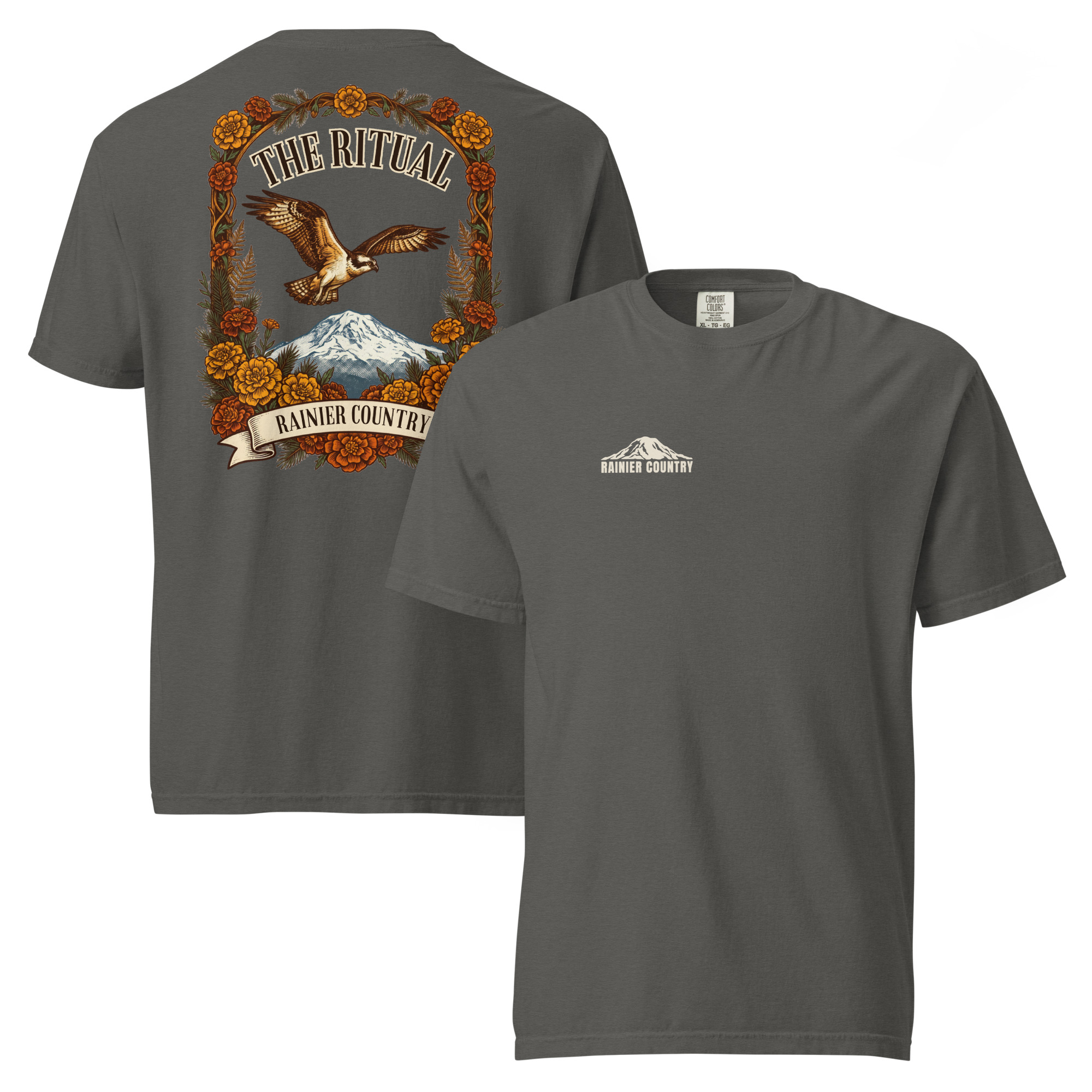 The Ritual tee in Pepper — Rainier Country Heritage Series