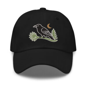 Murder & Moss Embroidered Raven Hat | PNW Dad Cap