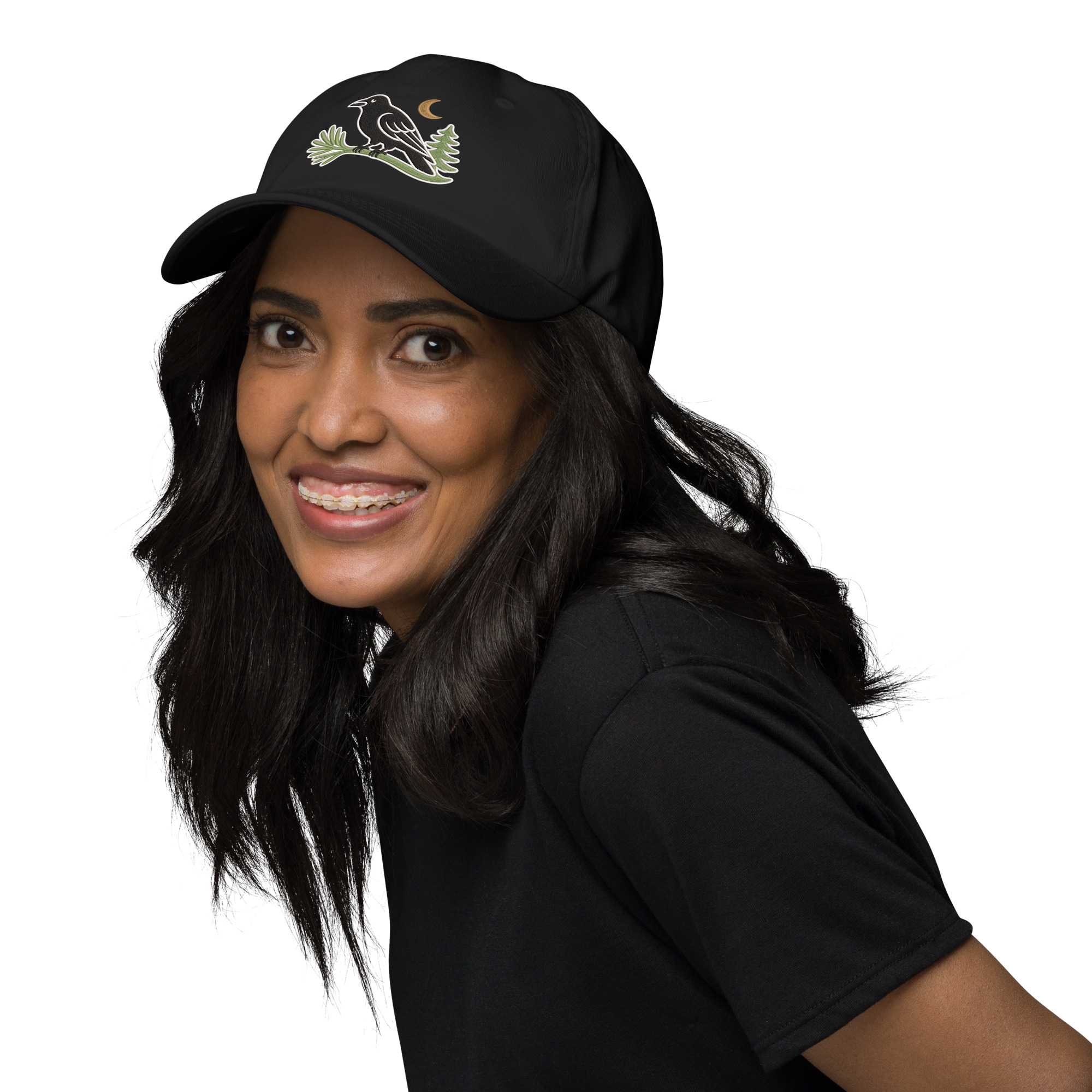 Murder & Moss Embroidered Raven Hat | PNW Dad Cap - Image 8