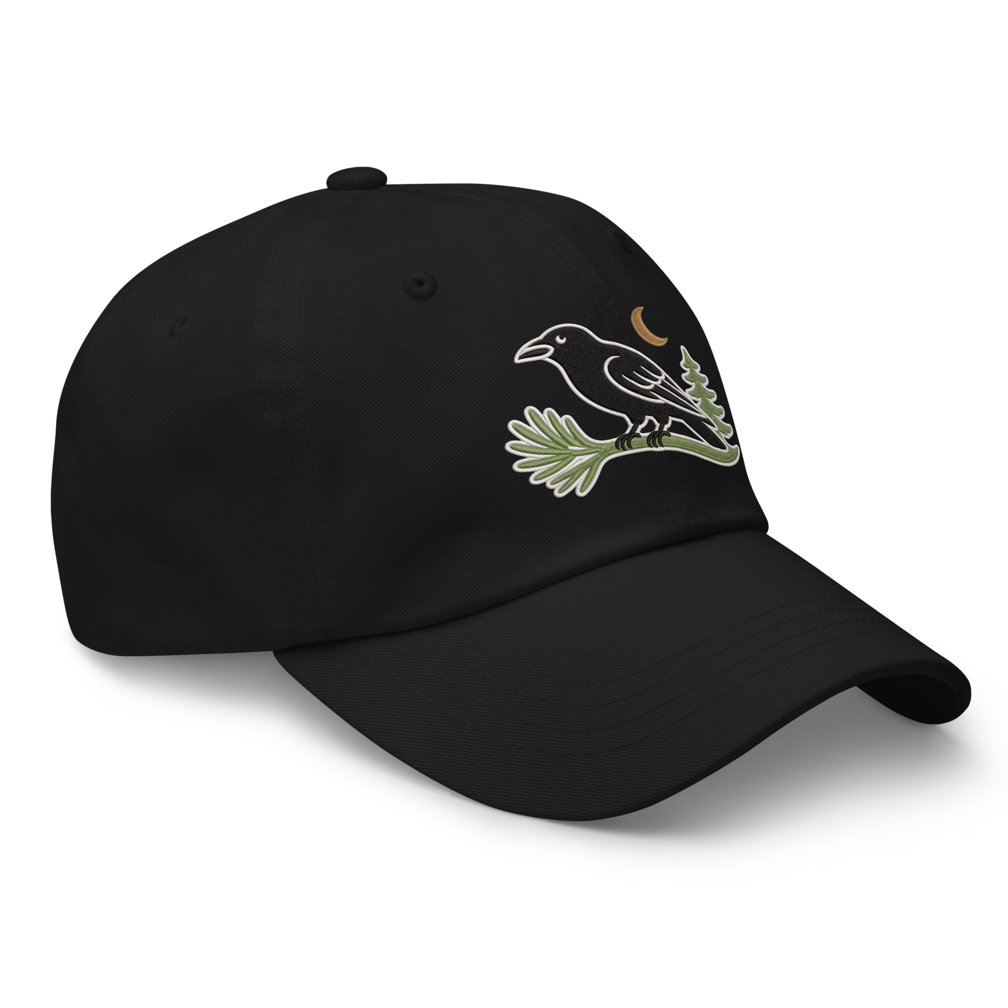 Murder & Moss Embroidered Raven Hat | PNW Dad Cap - Image 5