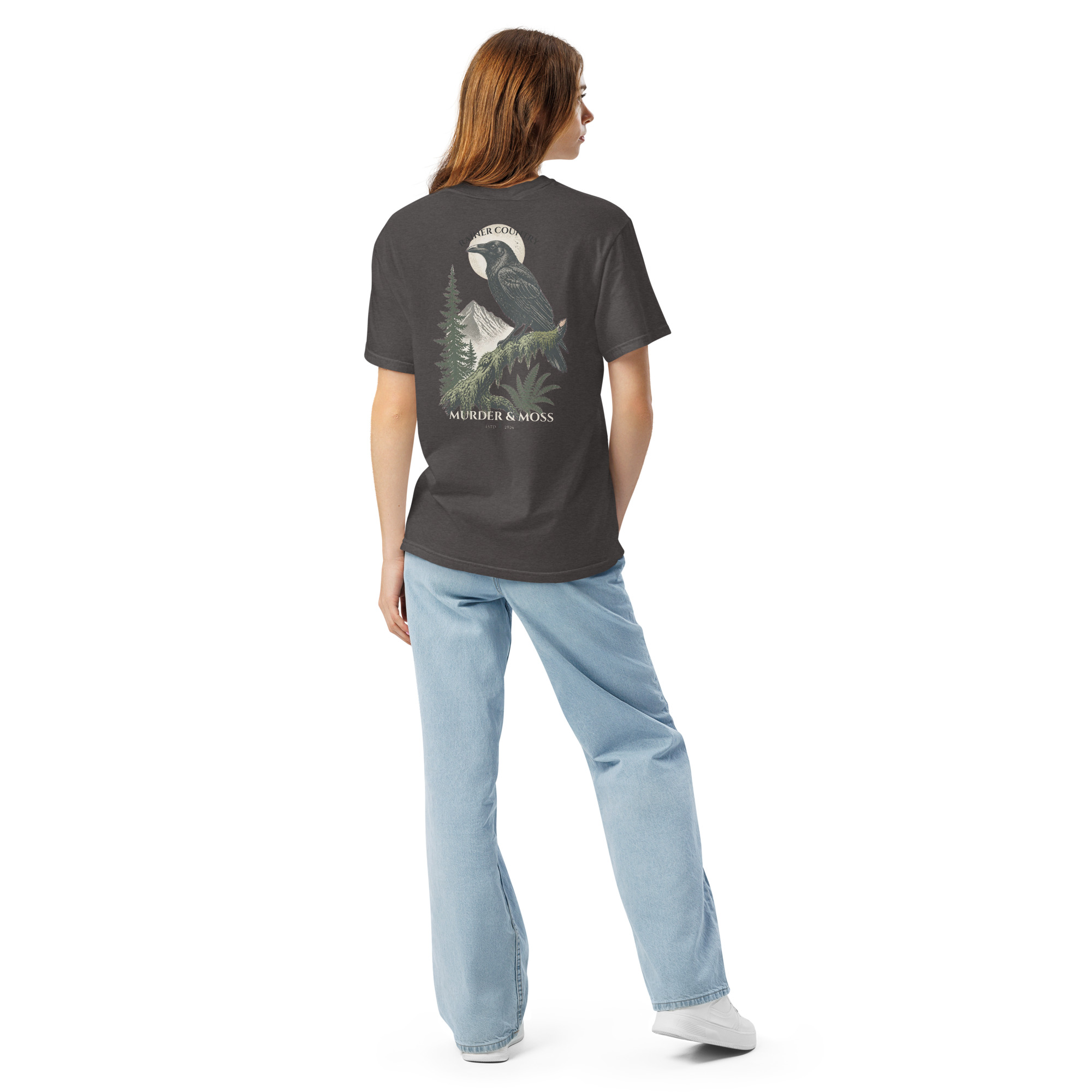 Murder & Moss Heavyweight T-Shirt | PNW Forest Tee - Image 3