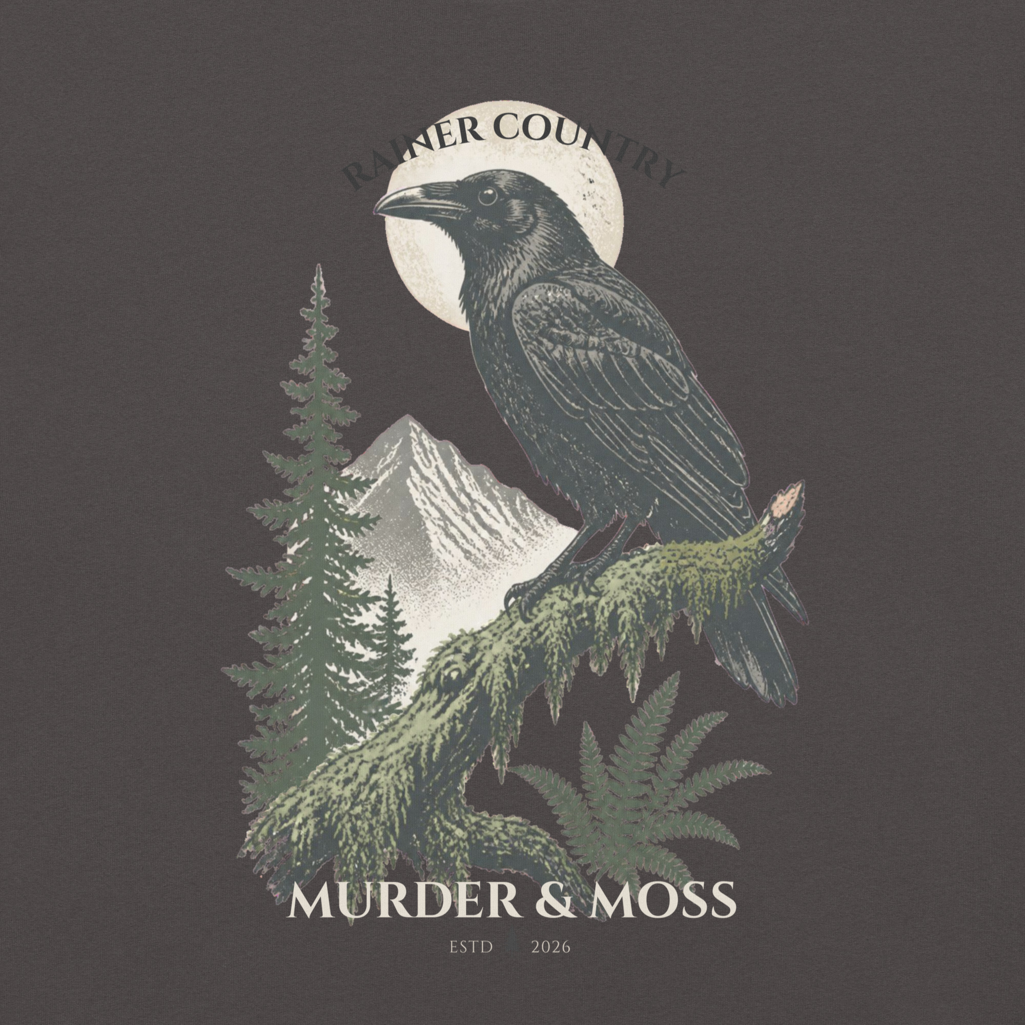 Murder & Moss Heavyweight T-Shirt | PNW Forest Tee - Image 4