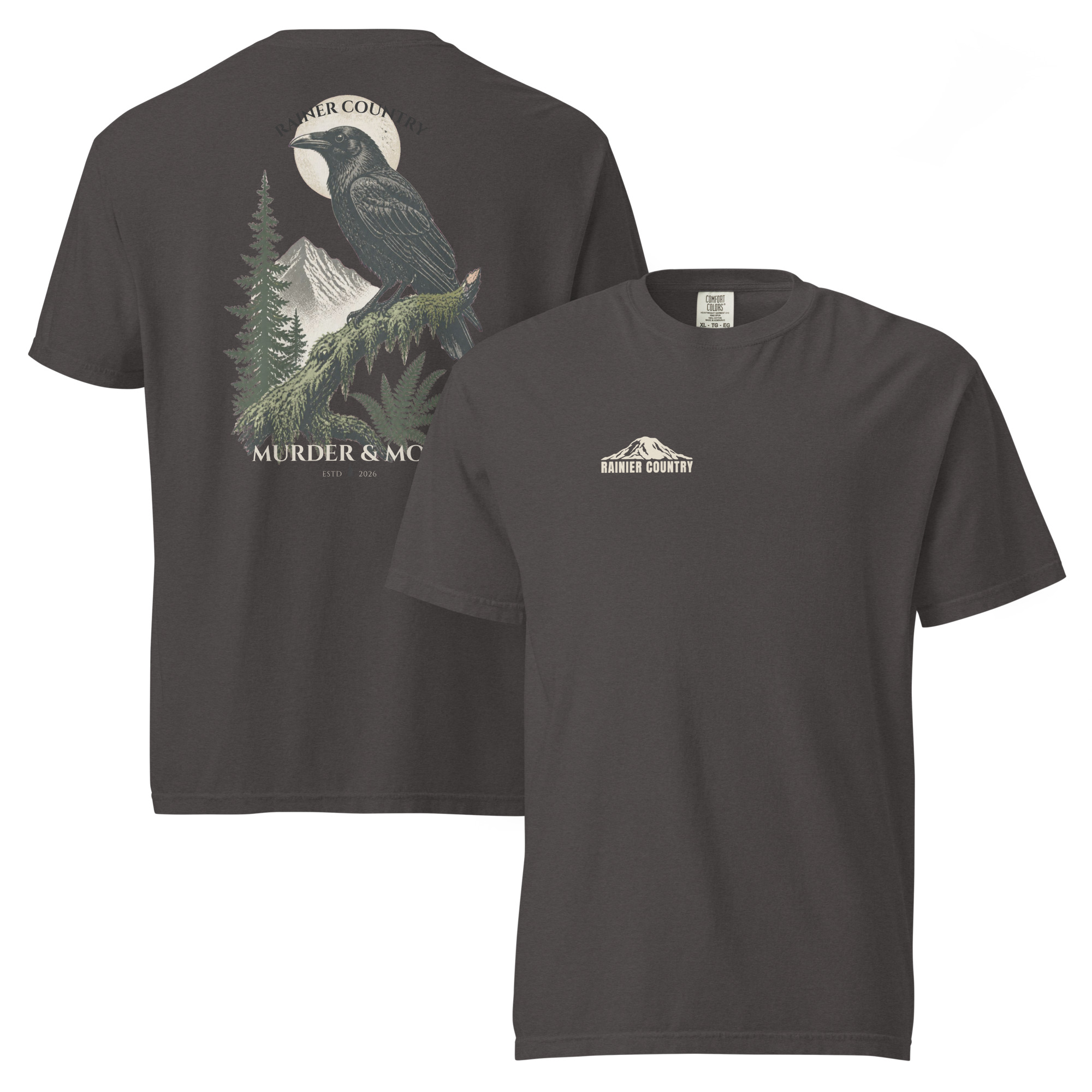 Murder & Moss Heavyweight T-Shirt | PNW Forest Tee - Image 2