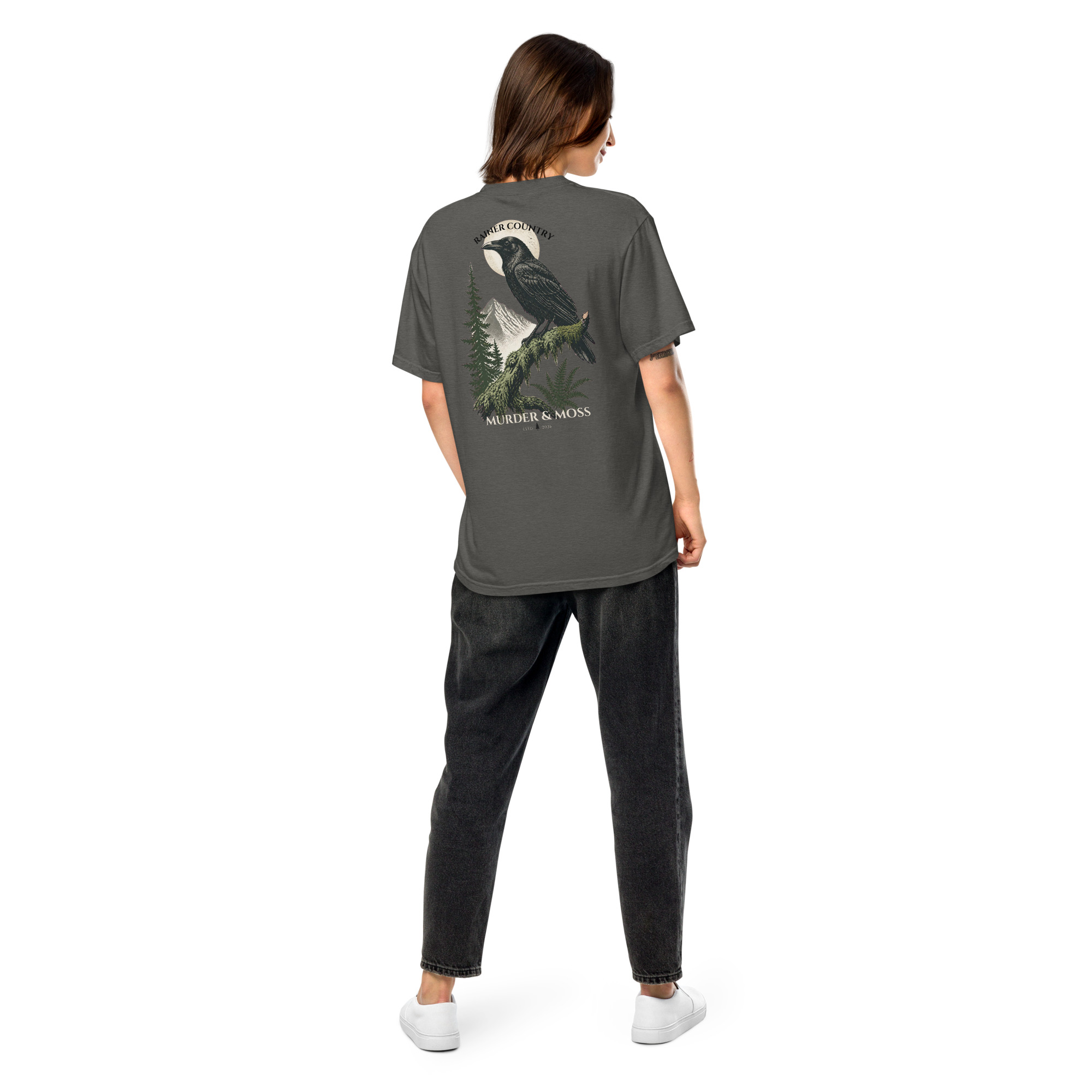 Murder & Moss Heavyweight T-Shirt | PNW Forest Tee - Image 5