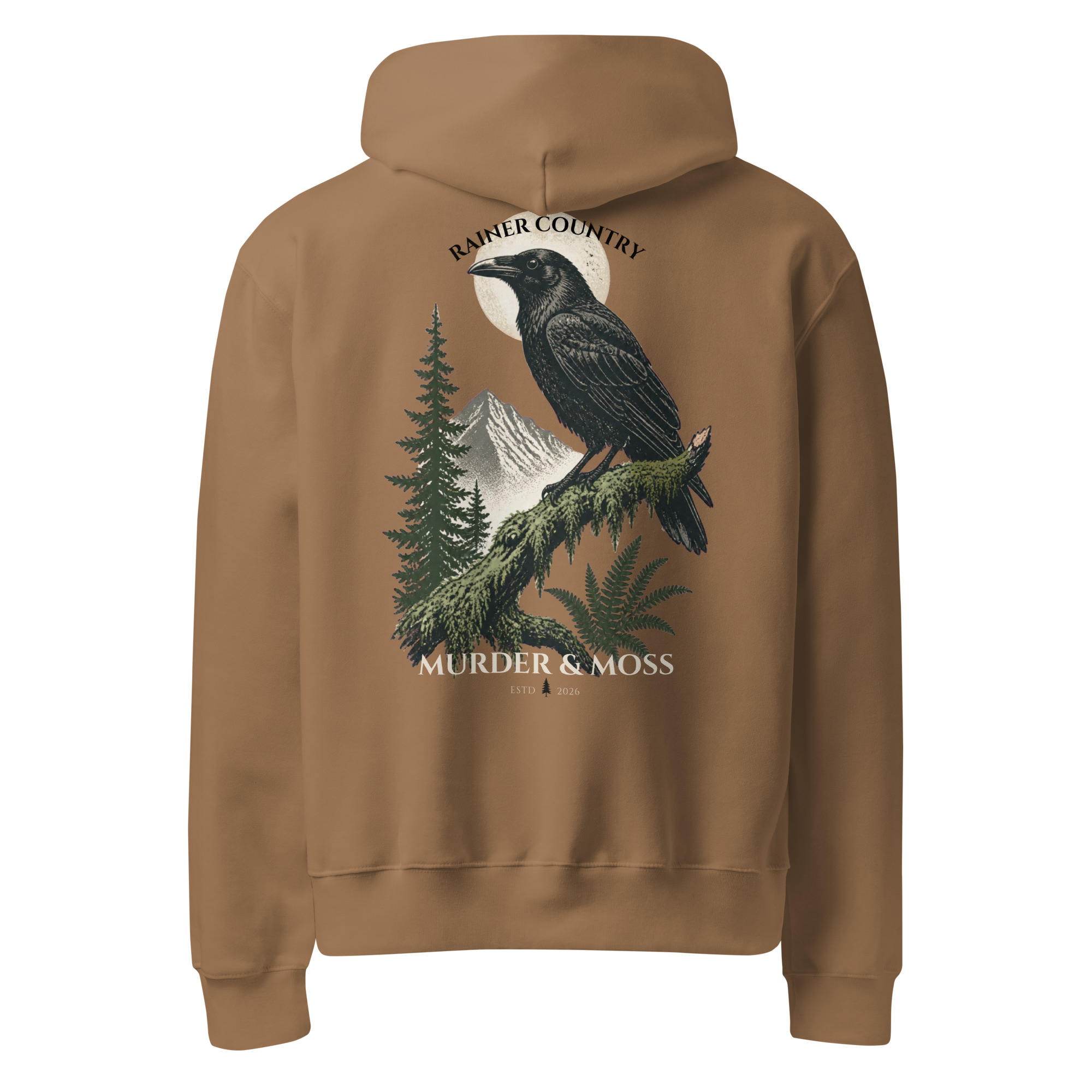 Murder & Moss Oversized Heavyweight Hoodie | PNW Forest Hoodie - Image 6
