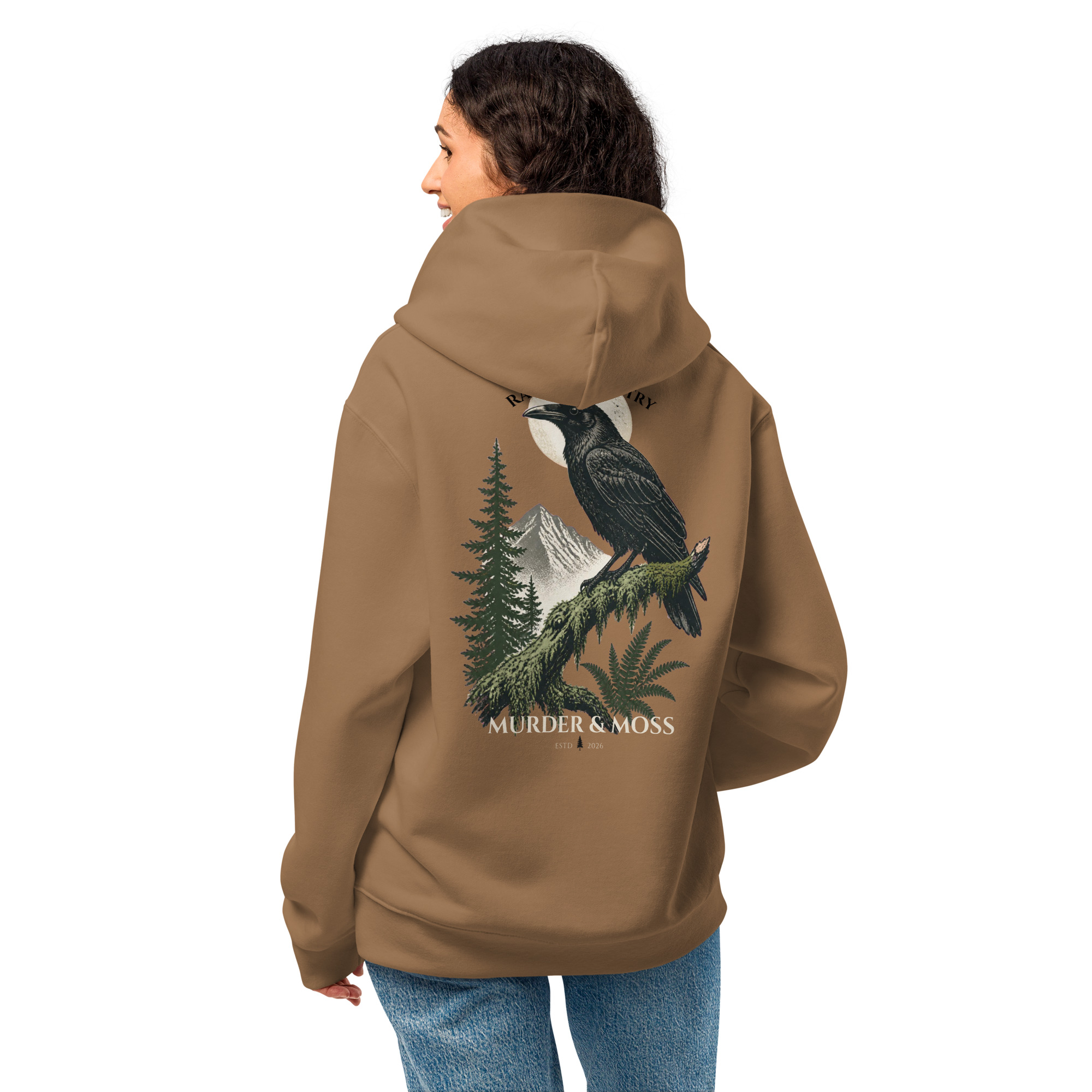 Murder & Moss Oversized Heavyweight Hoodie | PNW Forest Hoodie - Image 15